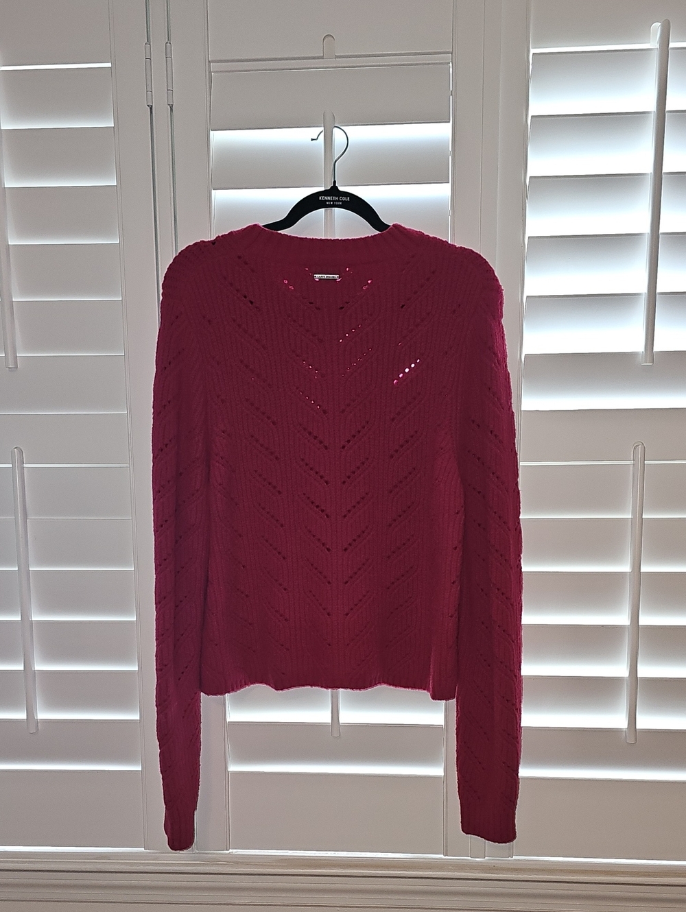 Carve Designs Monroe Sweater In Raspberry XL - Picture 4 of 5